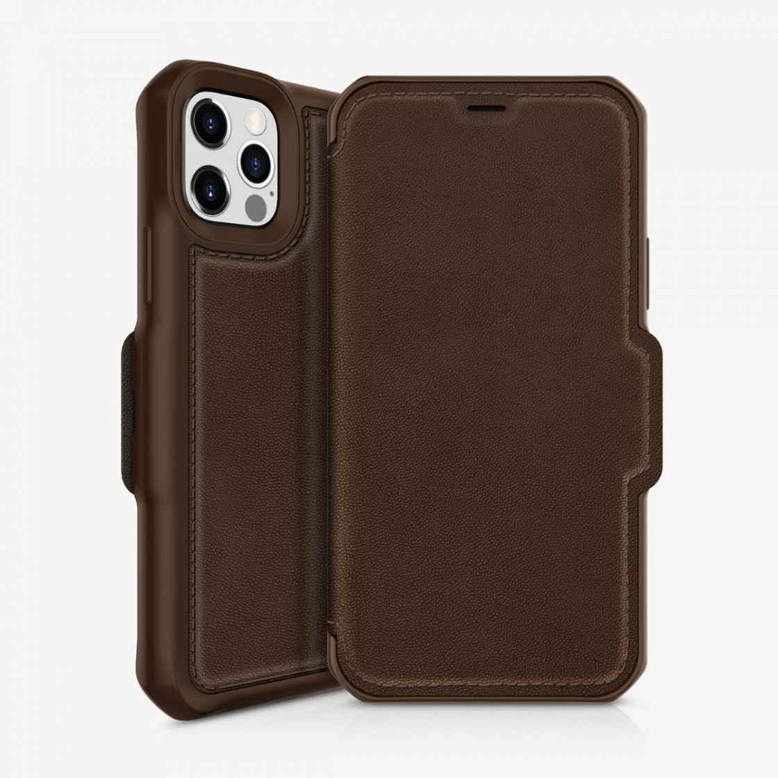 ỐP LƯNG KHÁNG KHUẨN VÀ CHỐNG SỐC QUÂN SỰ ITSKINS (PHÁP) HYBRID FOLIO LEATHER DROP SAFE 3M/10FT IPHONE 12/12PRO/12PROMAX