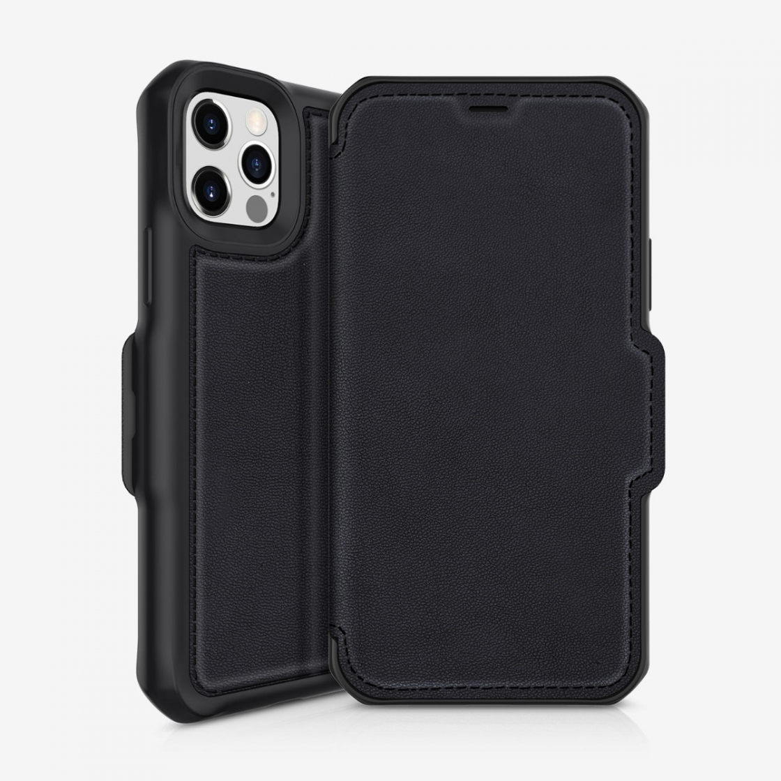 ỐP LƯNG KHÁNG KHUẨN VÀ CHỐNG SỐC QUÂN SỰ ITSKINS (PHÁP) HYBRID FOLIO LEATHER DROP SAFE 3M/10FT IPHONE 12/12PRO/12PROMAX