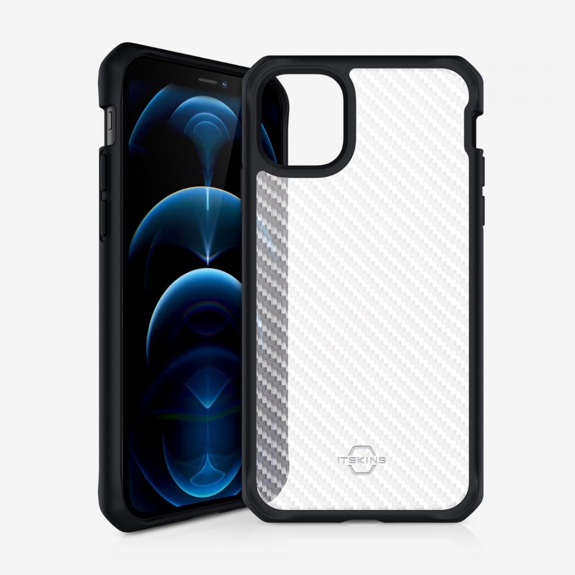 ỐP LƯNG KHÁNG KHUẨN VÀ CHỐNG SỐC QUÂN SỰ ITSKINS (PHÁP) HYBRID TEK DROP SAFE 3M/10FT IPHONE 12 MINI