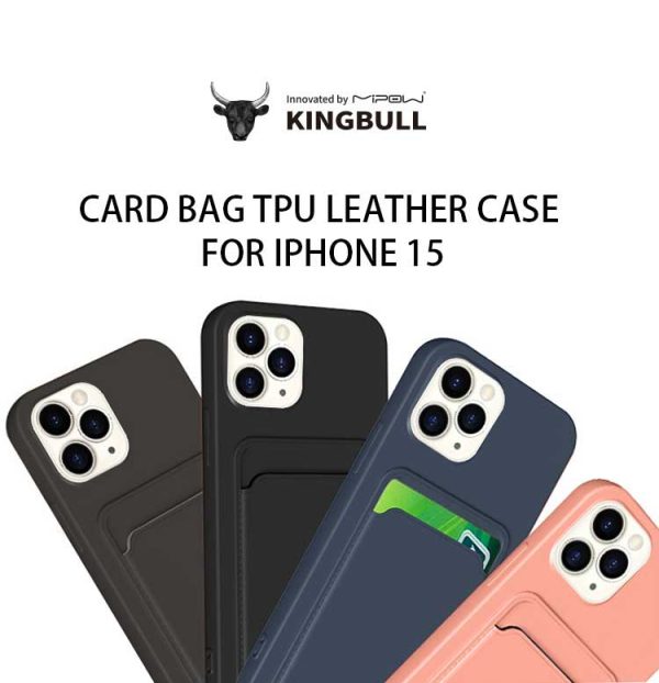 ỐP LƯNG MIPOW IPHONE 15 PLUS CARD BAG TPU LEATHER CASE MC15A02