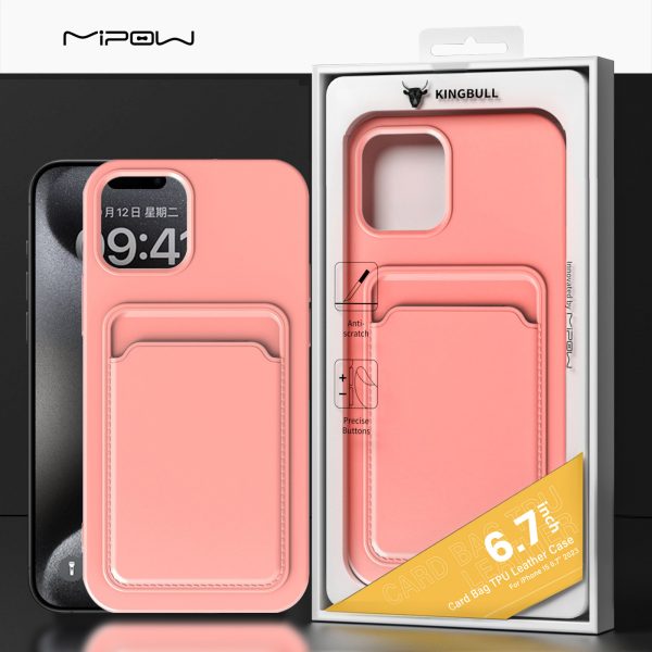ỐP LƯNG MIPOW IPHONE 15PLUS CARD BAG TPU LEATHER CASE MC15A02