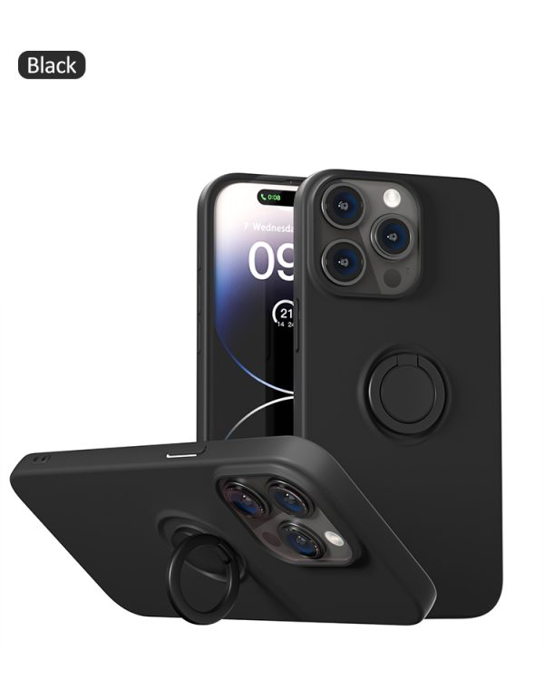 ỐP LƯNG MIPOW IPHONE 15 PLUS RING STAND TPU LEATHER MC15B02