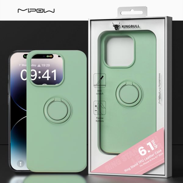ỐP LƯNG MIPOW IPHONE 15 PRO RING STAND TPU LEATHER MC15B03