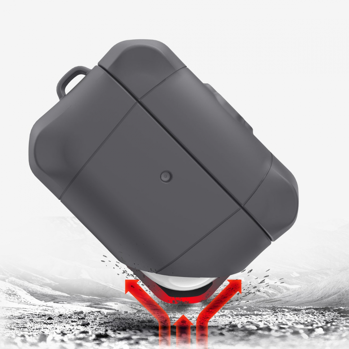 Ốp KHÁNG KHUẨN VÀ CHỐNG SỐC QUÂN SỰ ITSKINS (PHÁP) SPECTRUM // SOLID﻿﻿﻿ – ANTIMICROBIAL dành cho Airpod Pro (Plain Black, Pink, Grey)