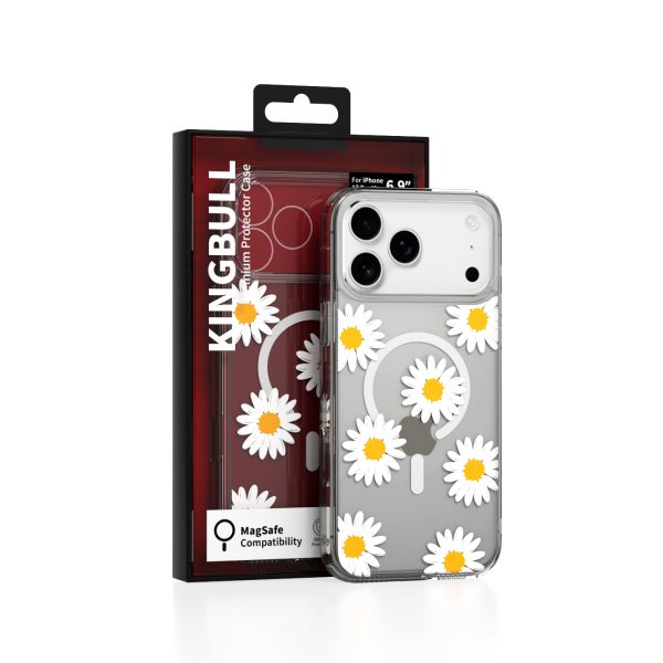 Ốp Lưng Magsafe Mipow Kingbull ViralX iPhone 17 Promax Series 2025 White Daisy