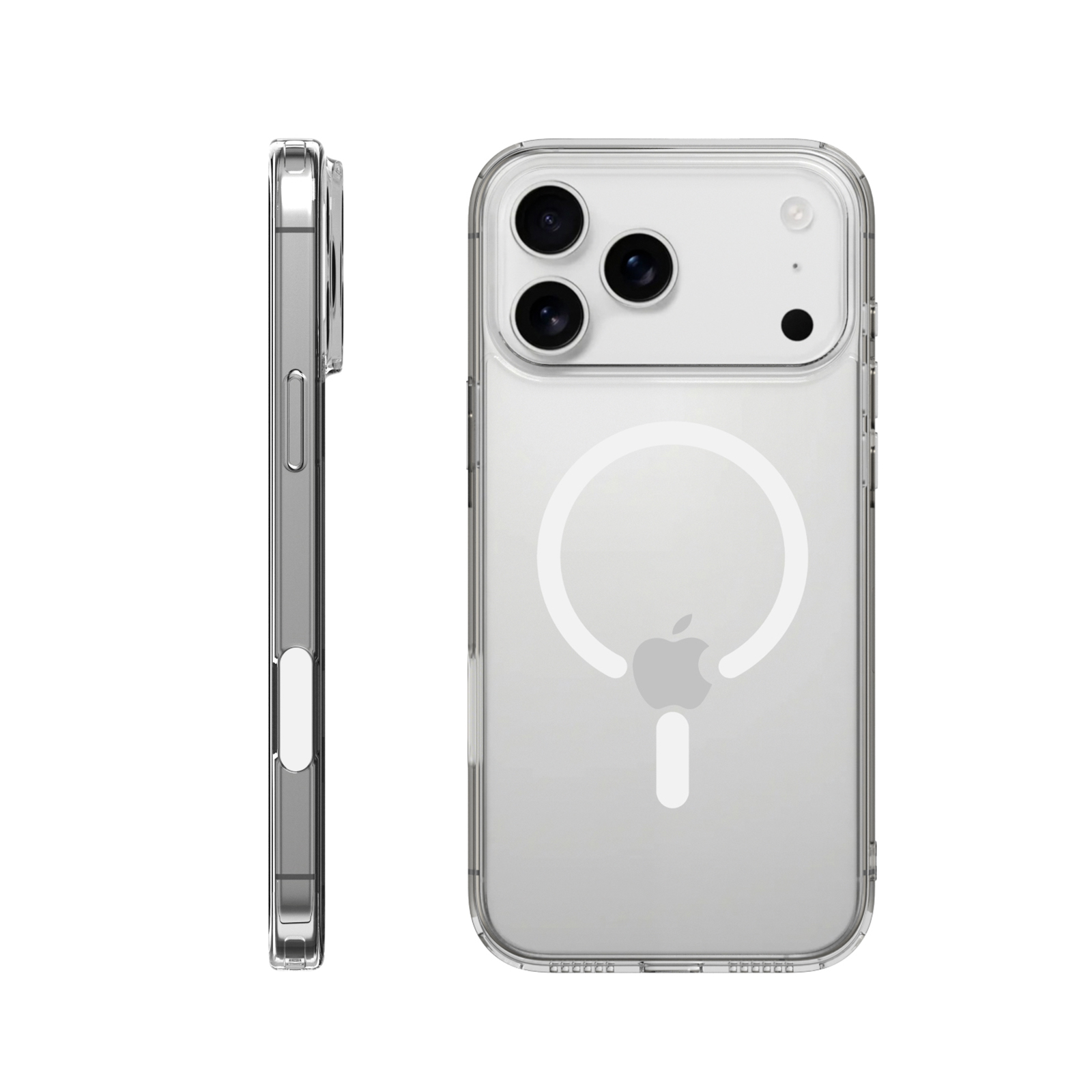 Ốp Lưng Magsafe iPhone 18 Pro / 17 Pro 6.3” 2026 MIPOW IRONBULL Button Control Tempered Glass Transparent