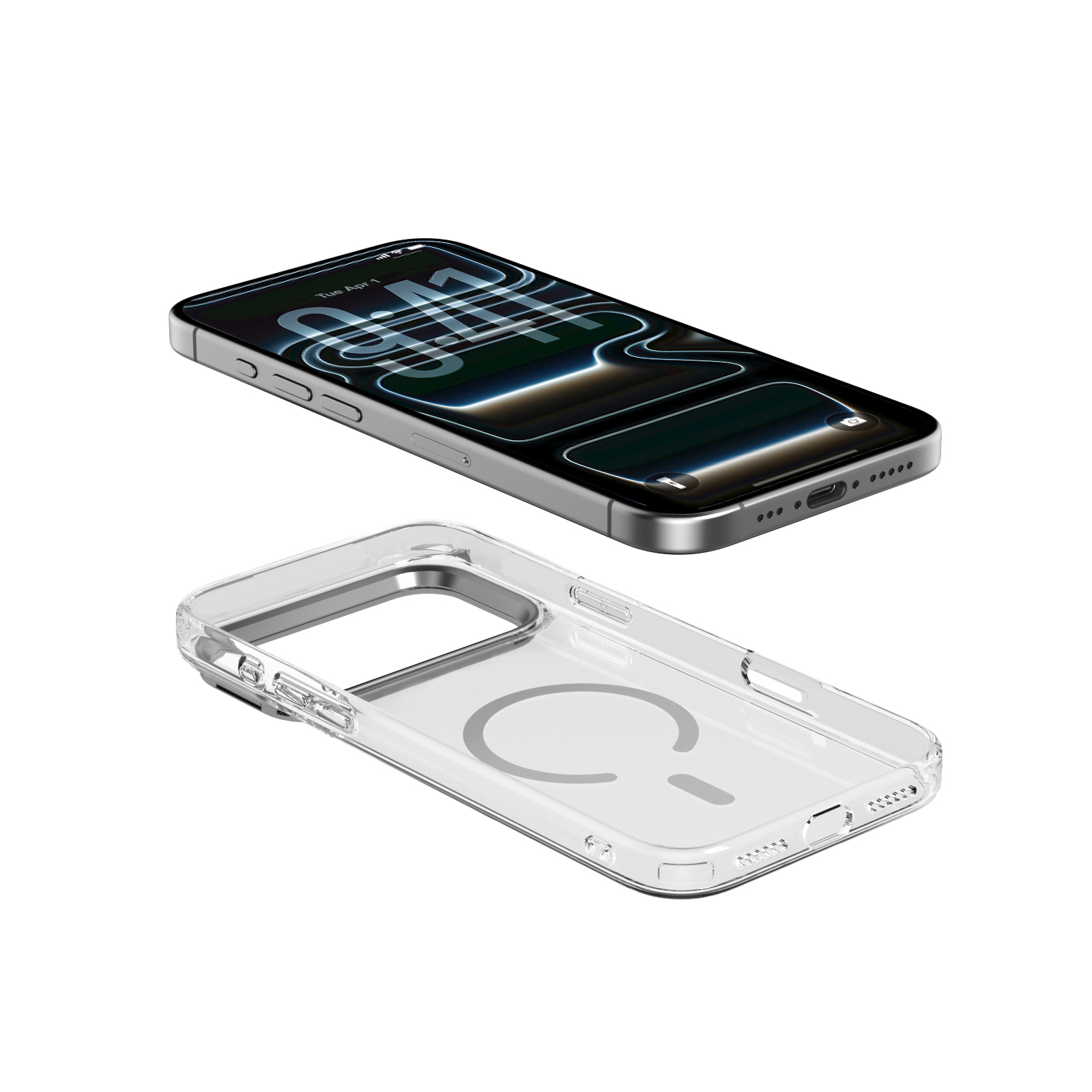 Ốp Lưng Magsafe iPhone 18 Pro / 17 Pro 6.3” 2026 MIPOW IRONBULL Tempered Glass StandX Transparent