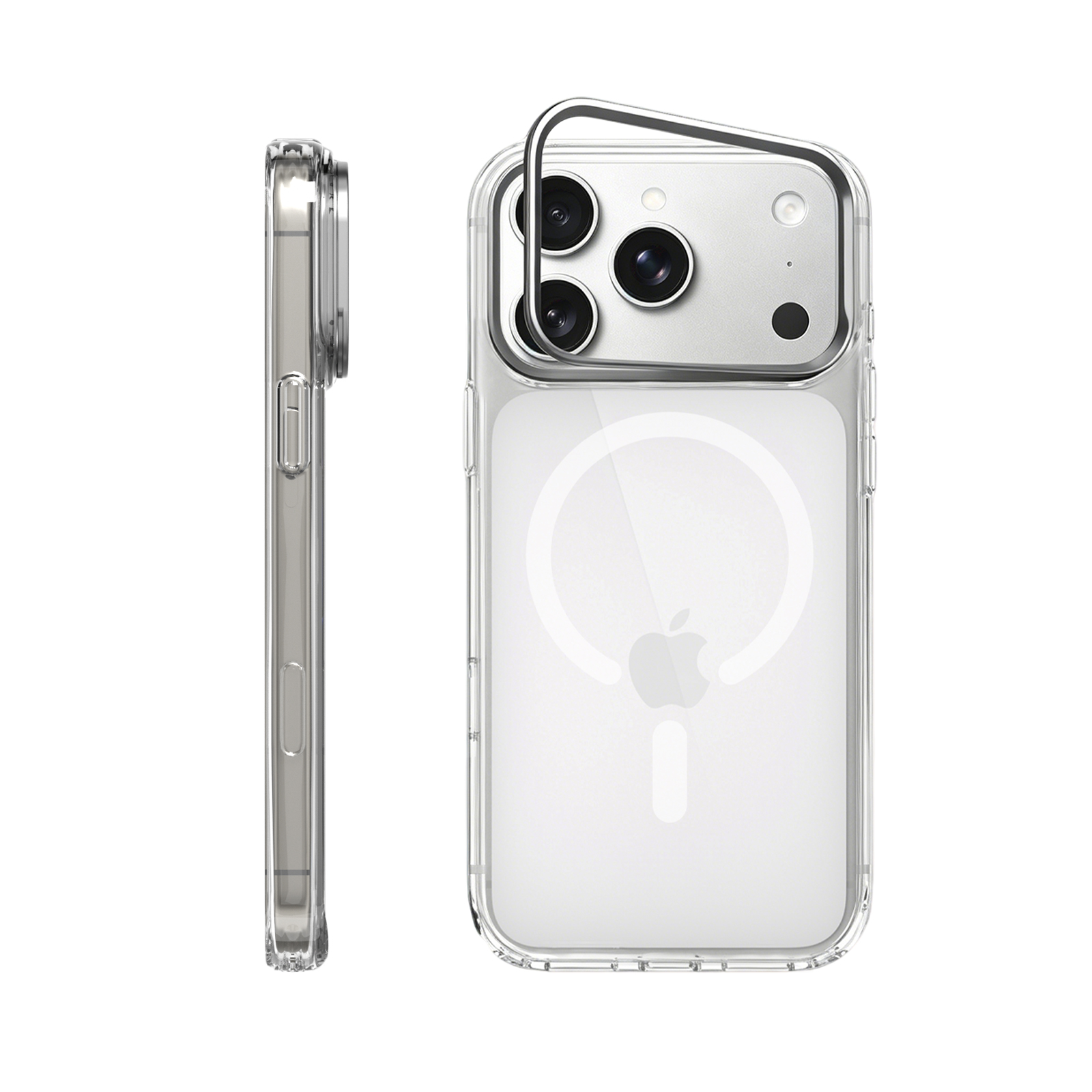 Ốp Lưng Magsafe iPhone 18 Pro / 17 Pro 6.3” 2026 MIPOW IRONBULL Tempered Glass StandX Transparent