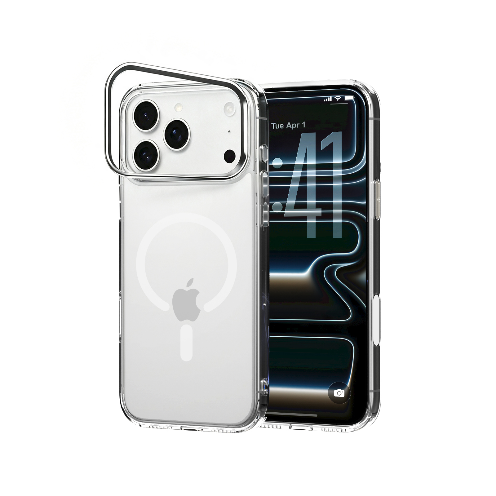 Ốp Lưng Magsafe iPhone 18 Pro Max / 17 Pro Max 6.9” 2026 MIPOW IRONBULL Tempered Glass StandX Transparent