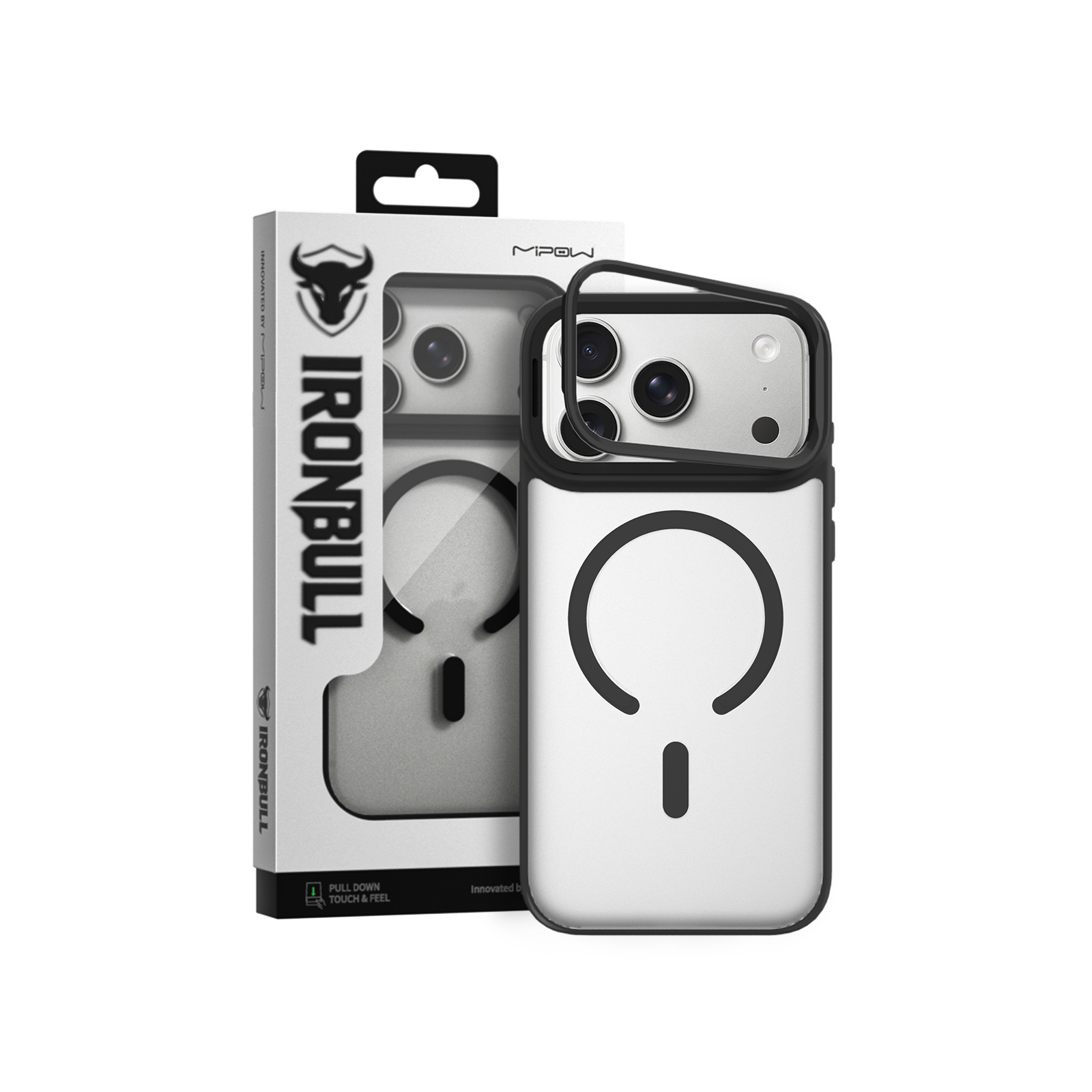 Ốp lưng Magsafe iPhone 18 Pro / 17 Pro 6.3” 2026 MIPOW IRONBULL MATTEX Camera Stand