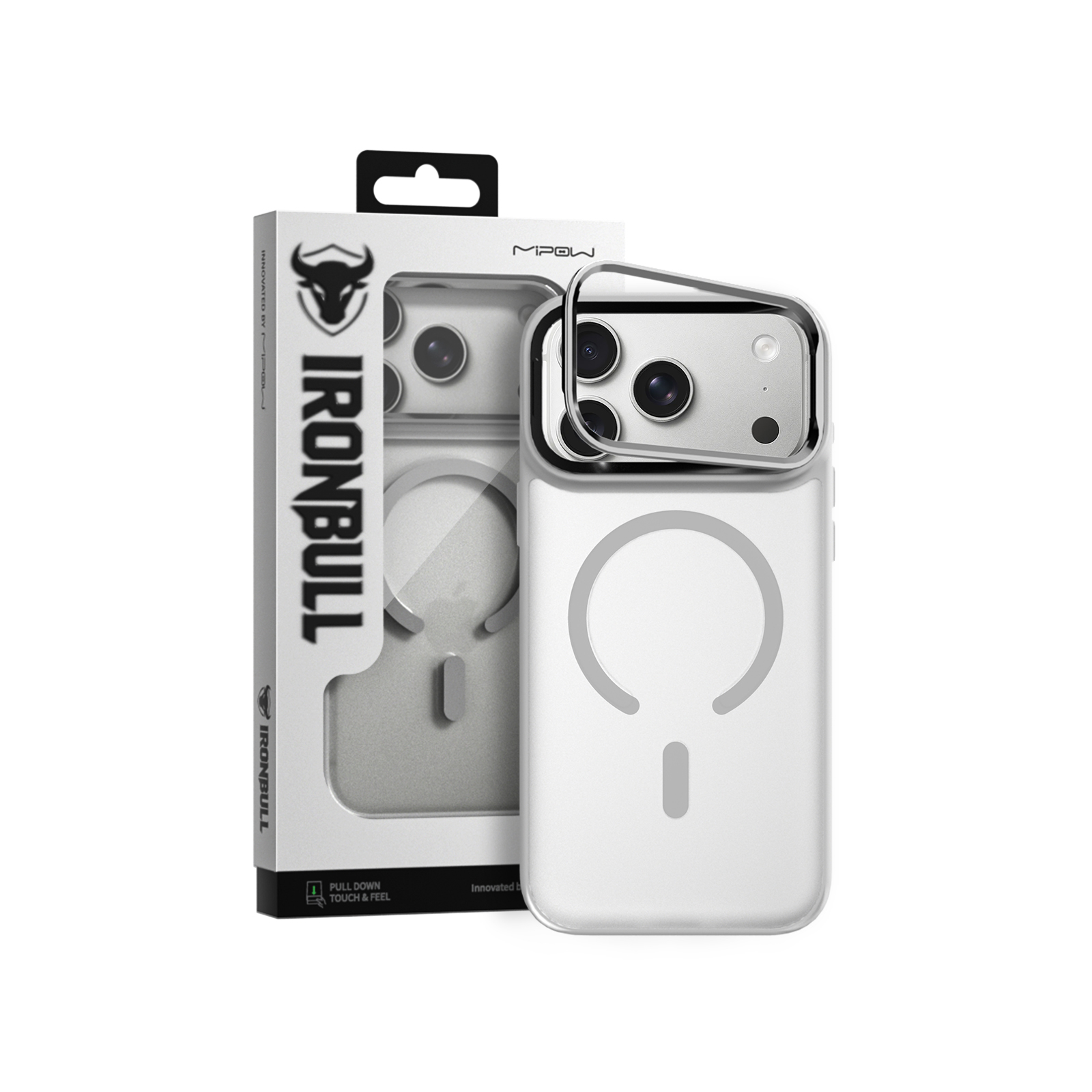 Ốp lưng Magsafe iPhone 18 Pro / 17 Pro 6.3” 2026 MIPOW IRONBULL MATTEX Camera Stand