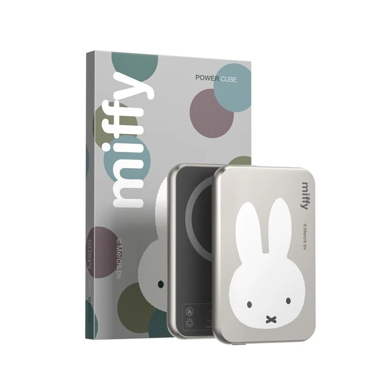 Pin dự phòng quyền lực POWERCUBE Mipow x Miffy 3-in-1 Ultra-Slim MagSafe (5000mAh) – Chứng chỉ CCC (Tương thích Apple Watch/Airpods)