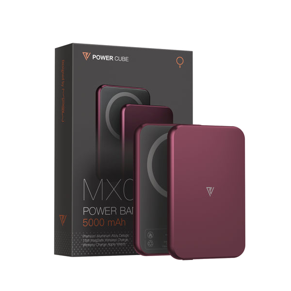 Pin dự phòng quyền lực POWERCUBE by MIPOW (USA) 3-in-1 Ultra-Slim MagSafe (5000mAh) – Chứng chỉ CCC (Tương thích Apple Watch/Airpods) – MX05