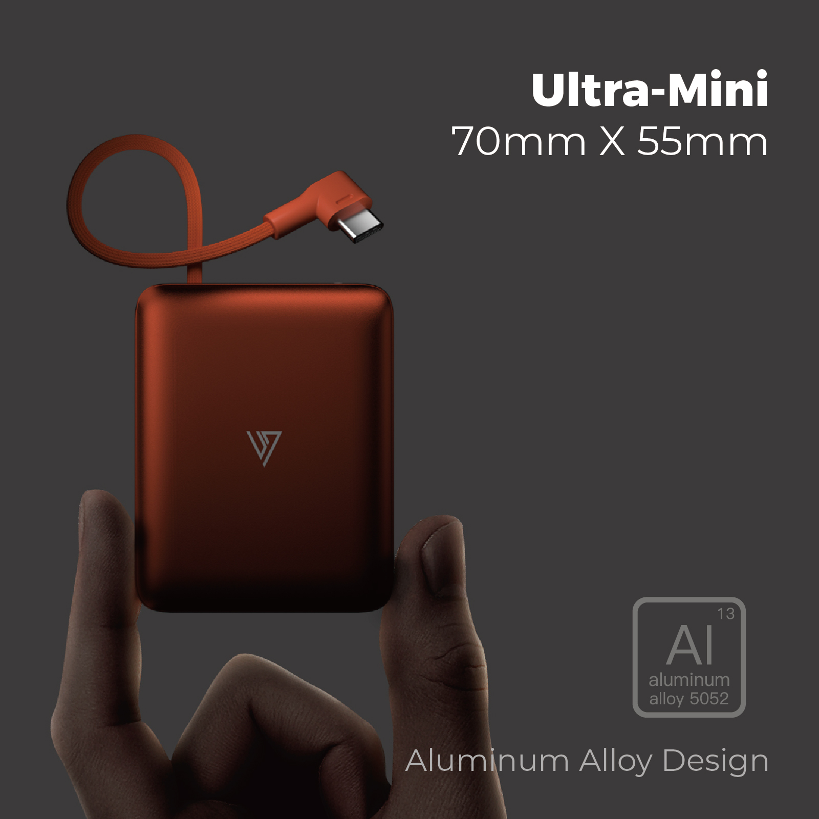 Pin dự phòng siêu nhỏ POWERCUBE by MIPOW (USA) Ultra-Mini Aluminum (10000 mAh) Chứng chỉ CCC – CX10