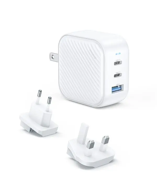 SẠC INNOSTYLE GAN MINICUBE 2C1A 65W (GỒM PHÍCH CẮM CHUYỂN ĐỔI UK / EU / AU)