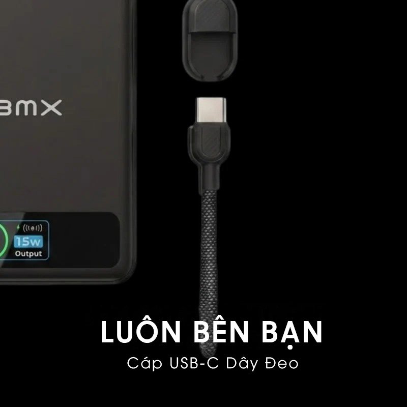 Sạc Dự Phòng Thể Rắn BMX SolidSafe™ 20W 5000mAh Qi2 MagSafe | Pin Thể Rắn Đầu Tiên Thế Giới – B939-05