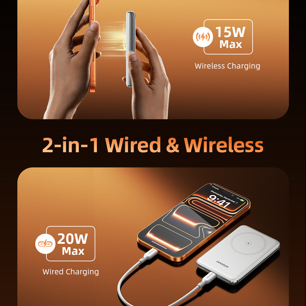Sạc dự phòng Innostyle MagSlim Boost Premium Qi2 10000 mAh (chứng chỉ CCC) – MSB10K