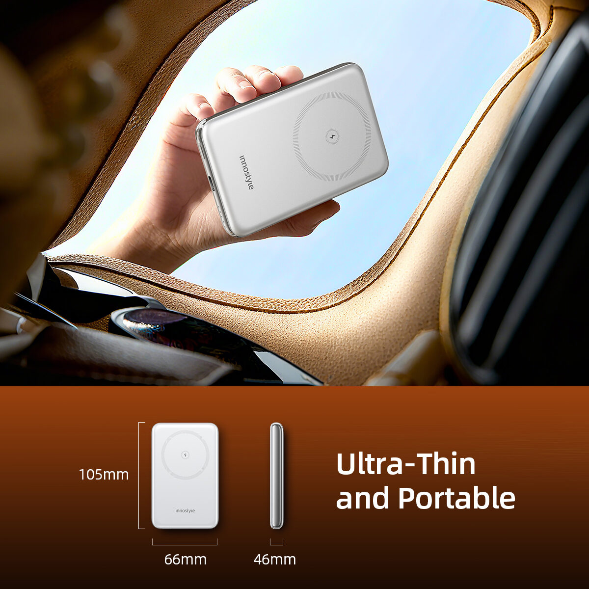 Sạc dự phòng Innostyle MagSlim Boost Premium Qi2 10000 mAh (chứng chỉ CCC) – MSB10K