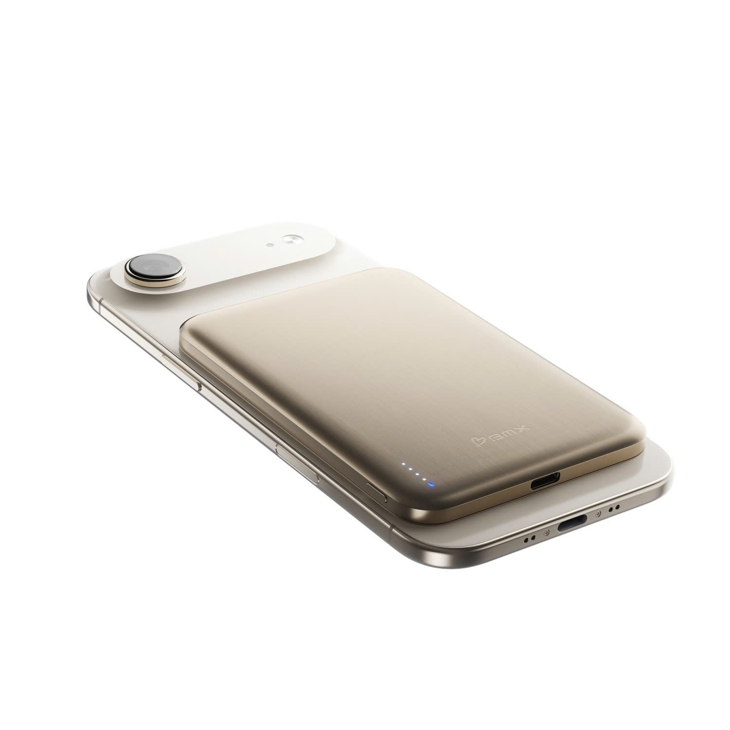 Sạc dự phòng THỂ RẮN mỏng nhất thế giới BMX (USA) SolidSafe™ Air Titanium 5K Qi2 Wireless Magnetic (Chứng chỉ CCC) – B3-05