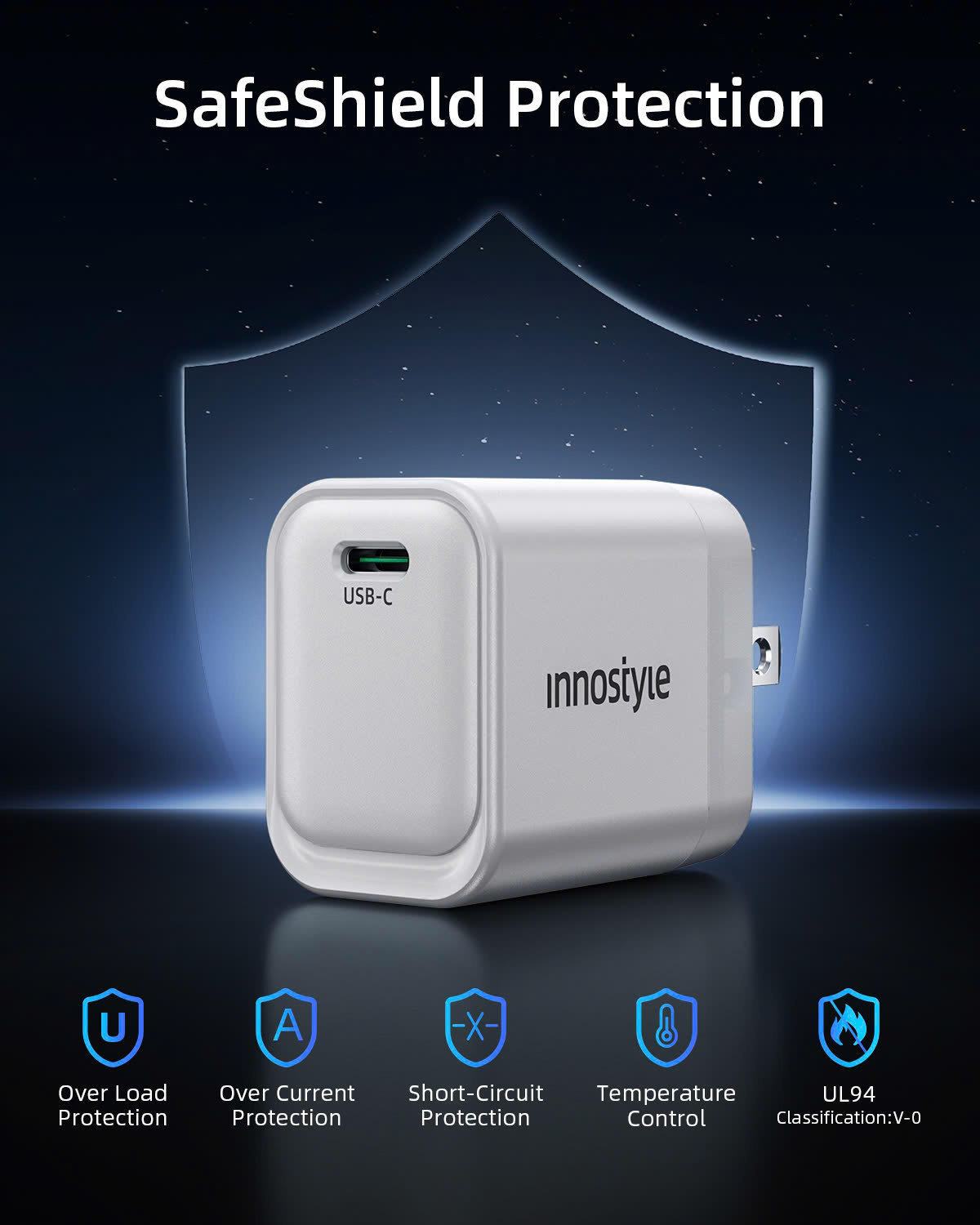 Sạc nhanh 45W AVS Innostyle GoCharge USB-C charger – IC45WHT-US