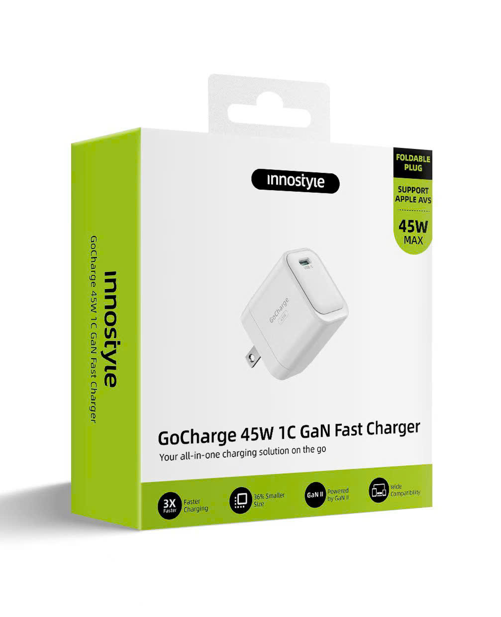 Sạc nhanh 45W AVS Innostyle GoCharge USB-C charger – IC45WHT-US