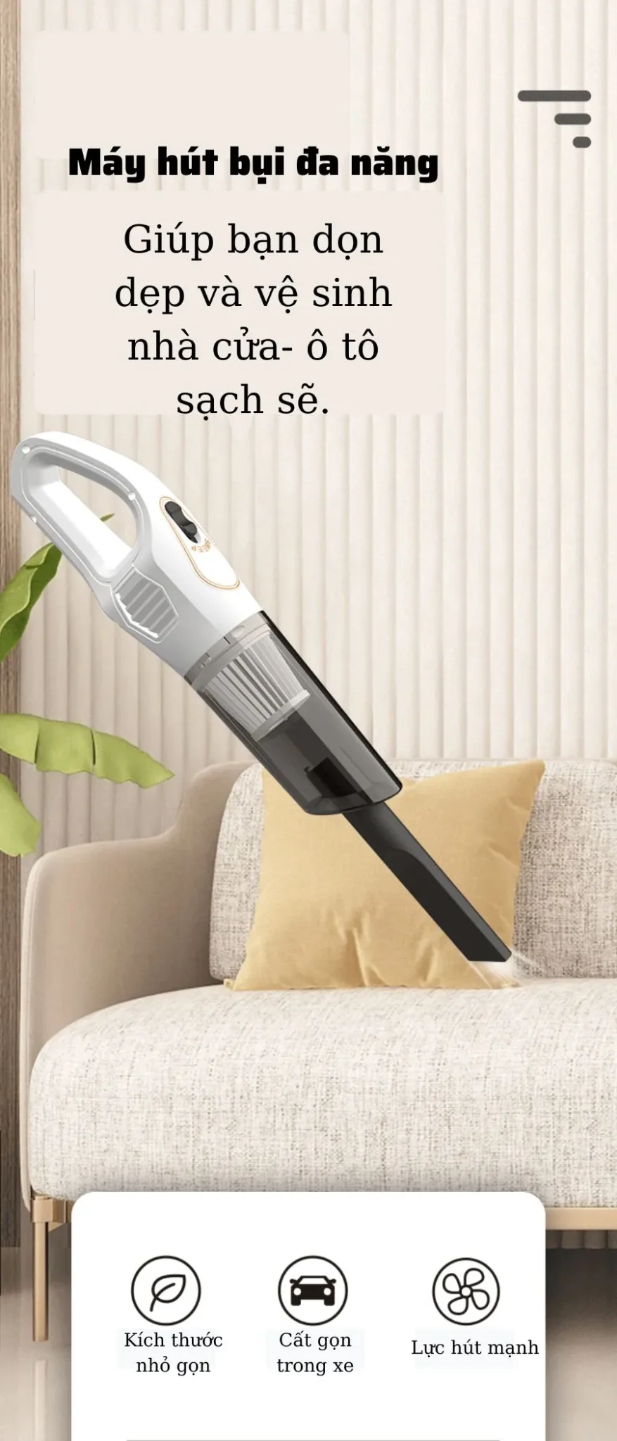 Máy Hút Bụi Cầm Tay Handheld Vacuum Cleaner S9D
