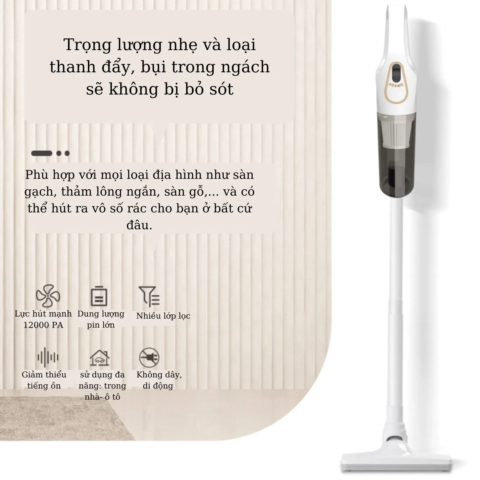 Máy Hút Bụi Cầm Tay Handheld Vacuum Cleaner S9D