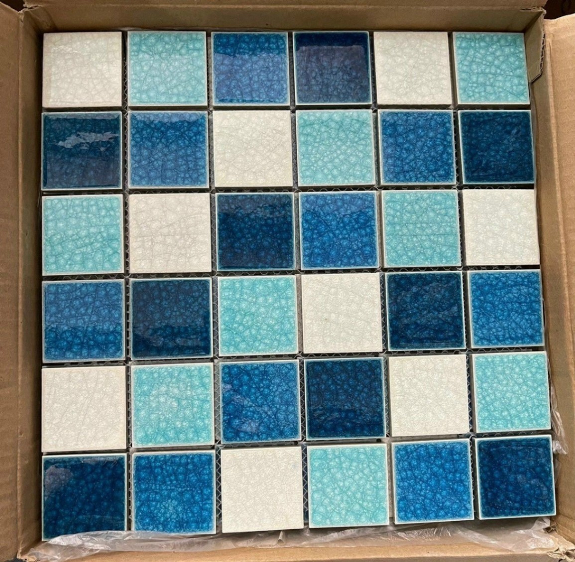 Gạch Mosaic hồ bơi vỉ 30x30cm 334