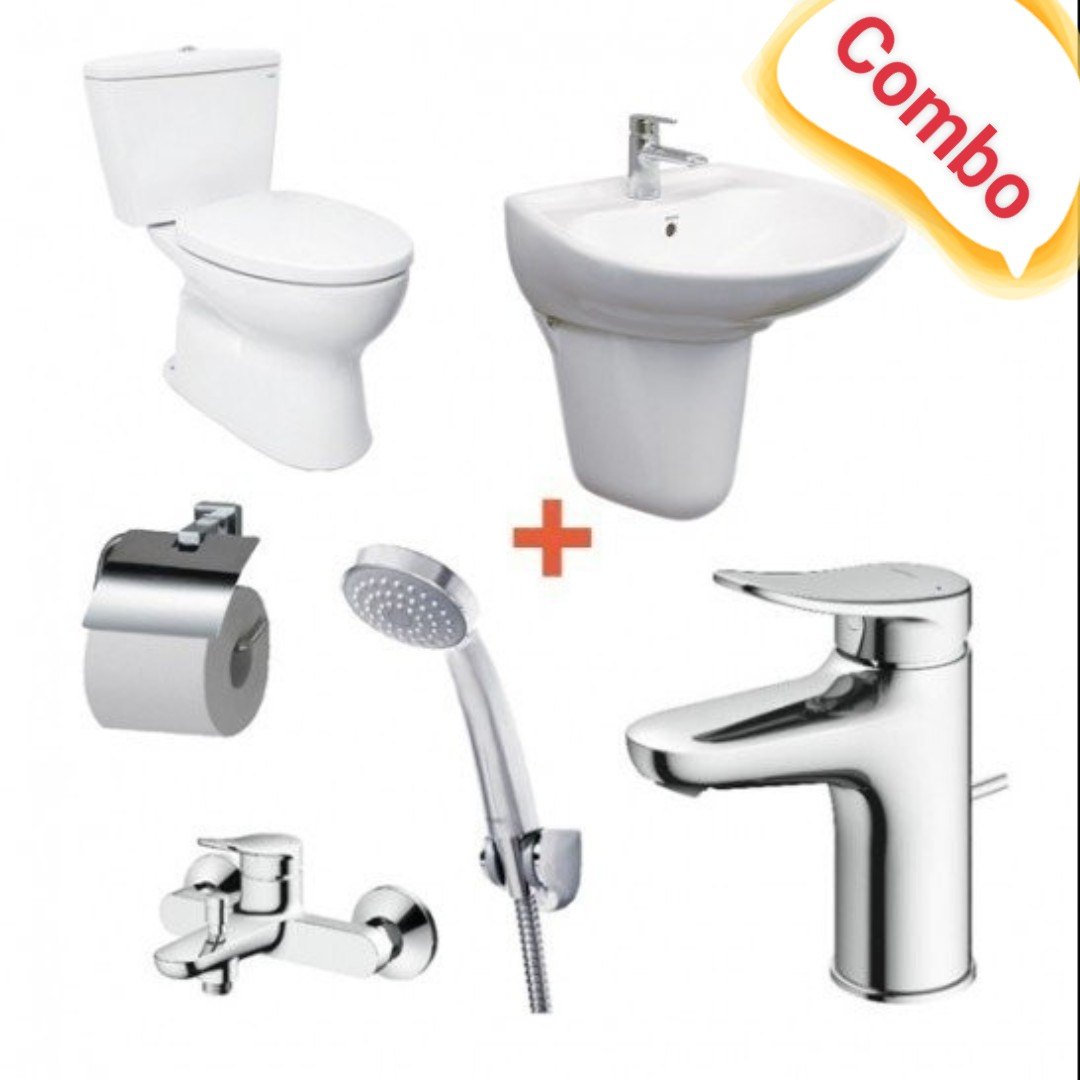 Combo TOTO 2 Bộ CS300DT3Y1 + LHT300CR + TLS04301V + TBS04302V + DGH104ZR + YH408RV