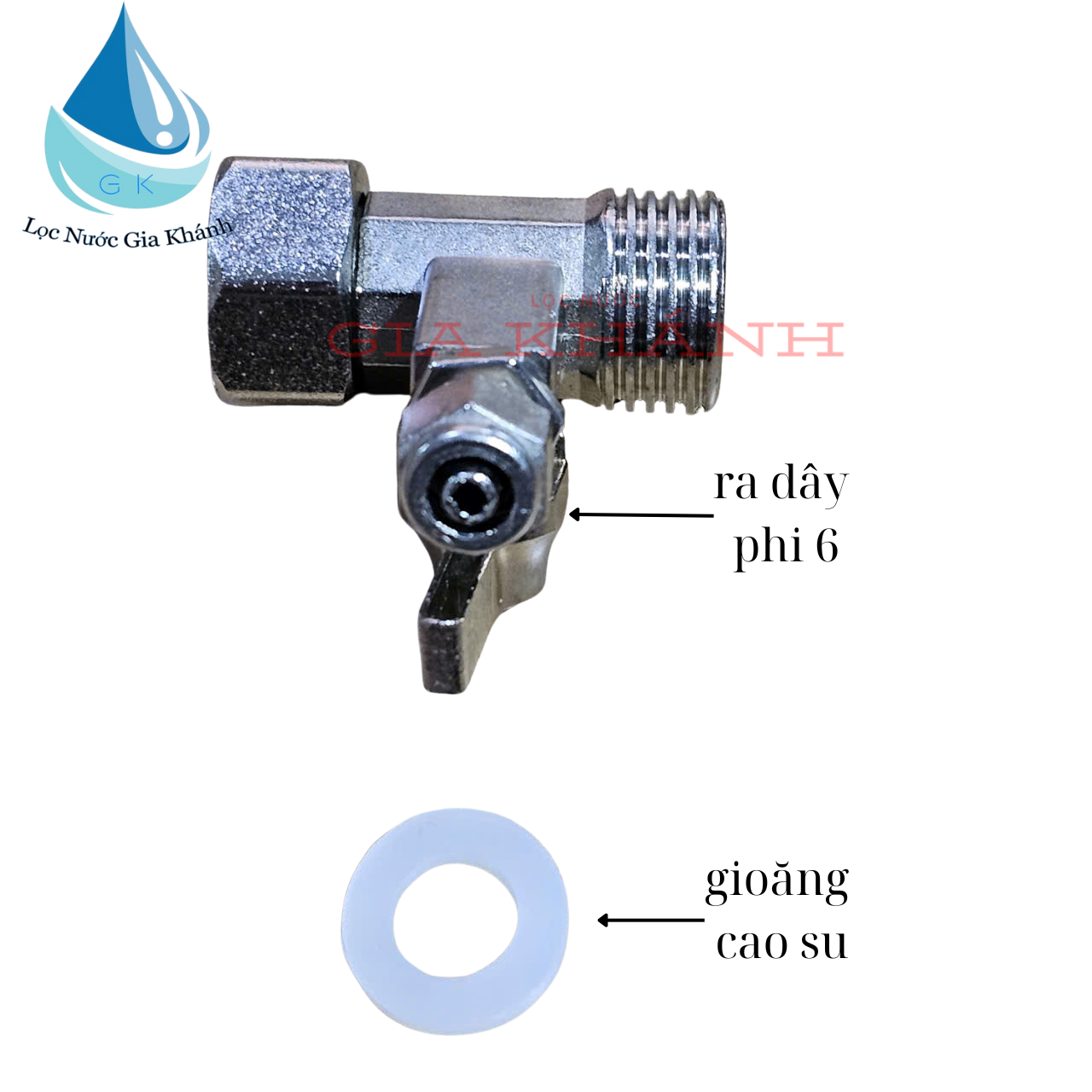Van chia nước máy lọc đúc liền