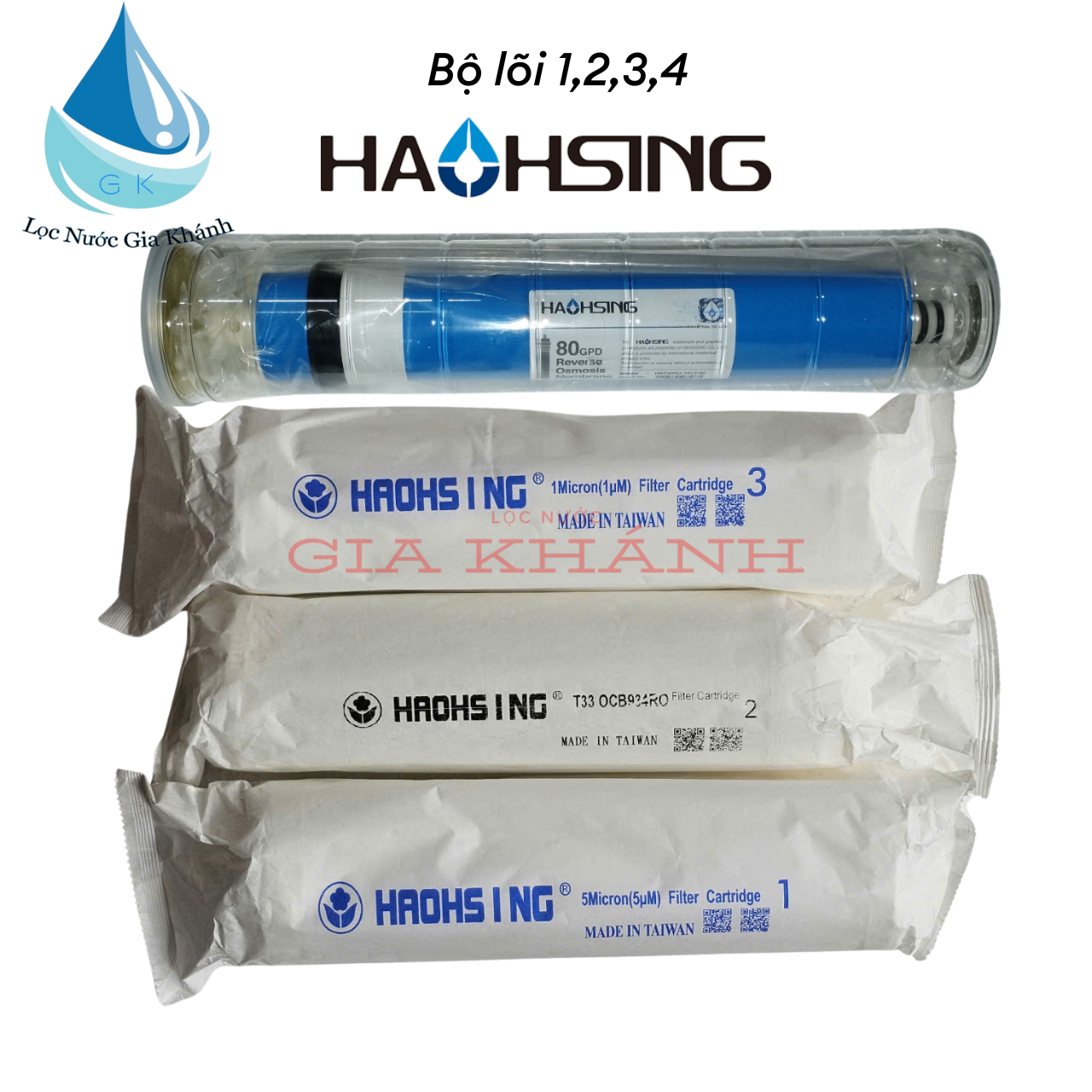 Bộ 4 lõi lọc 1,2,3,4 Haohsing