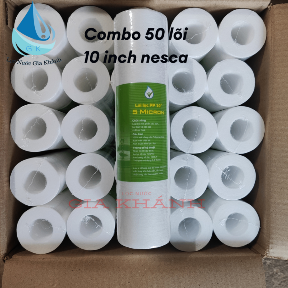 Combo 50 lõi lọc 10 inch nesca 5 micron