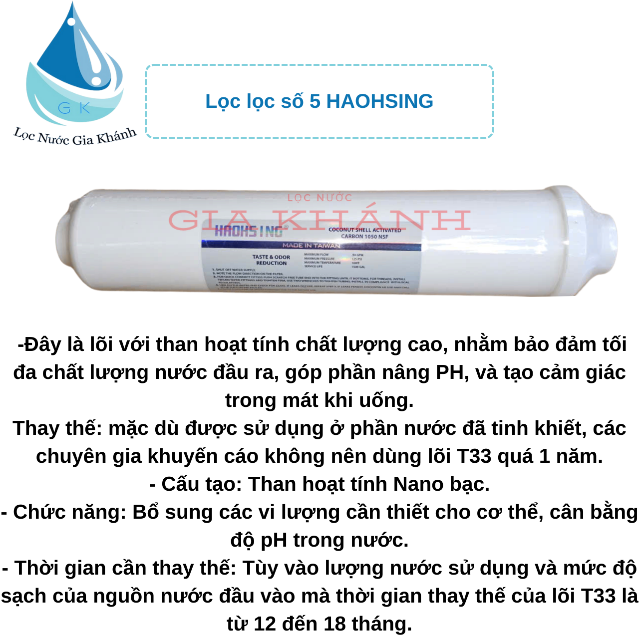 Bộ 3 lõi khoáng 5,6,7 chính hãng Haohsing kèm càng cút.