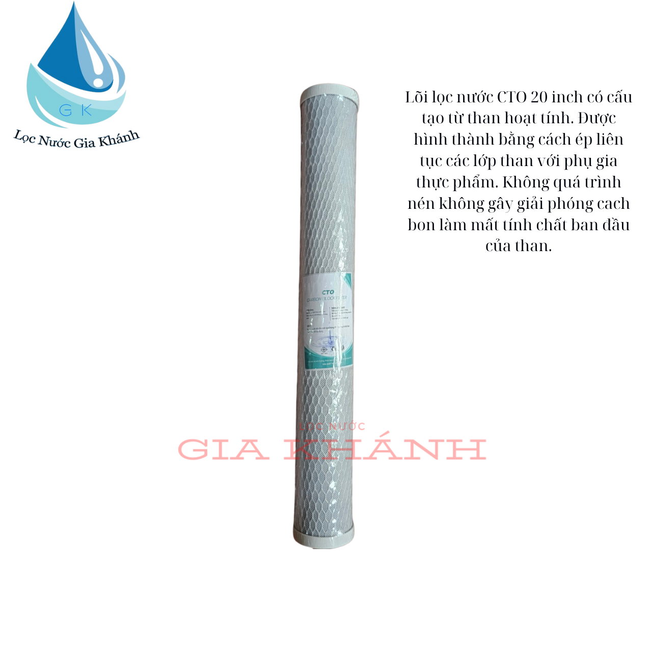 Lõi lọc than ép CTO 20 inch