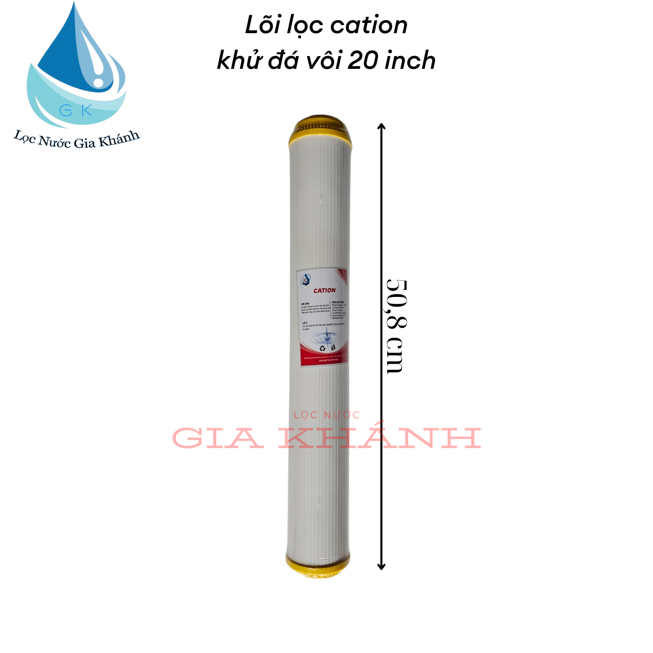 Lõi lọc cation 20 inch khử đá vôi