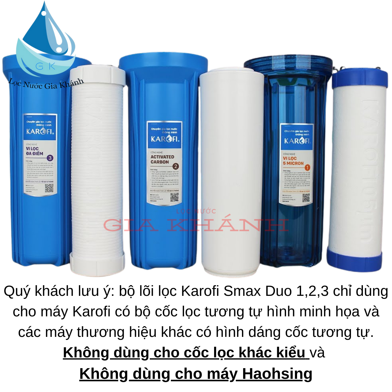 Bộ 4 Lõi Lọc Karofi Smax Duo 1 – 2 – 3 – 4 (Chính Hãng)