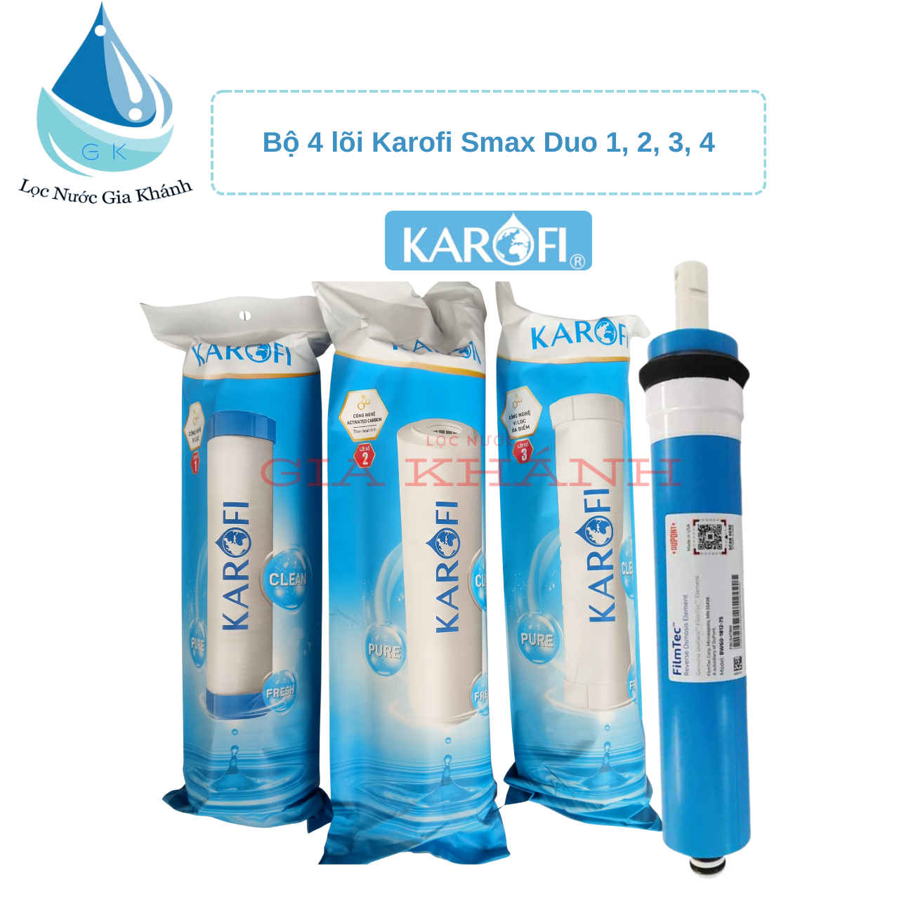 Bộ 4 Lõi Lọc Karofi Smax Duo 1 – 2 – 3 – 4 (Chính Hãng)