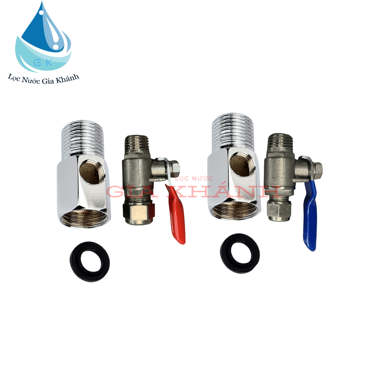 Bộ khẩu khóa chia nước máy lọc, van chia nước phi 6, phi 10 ren 21