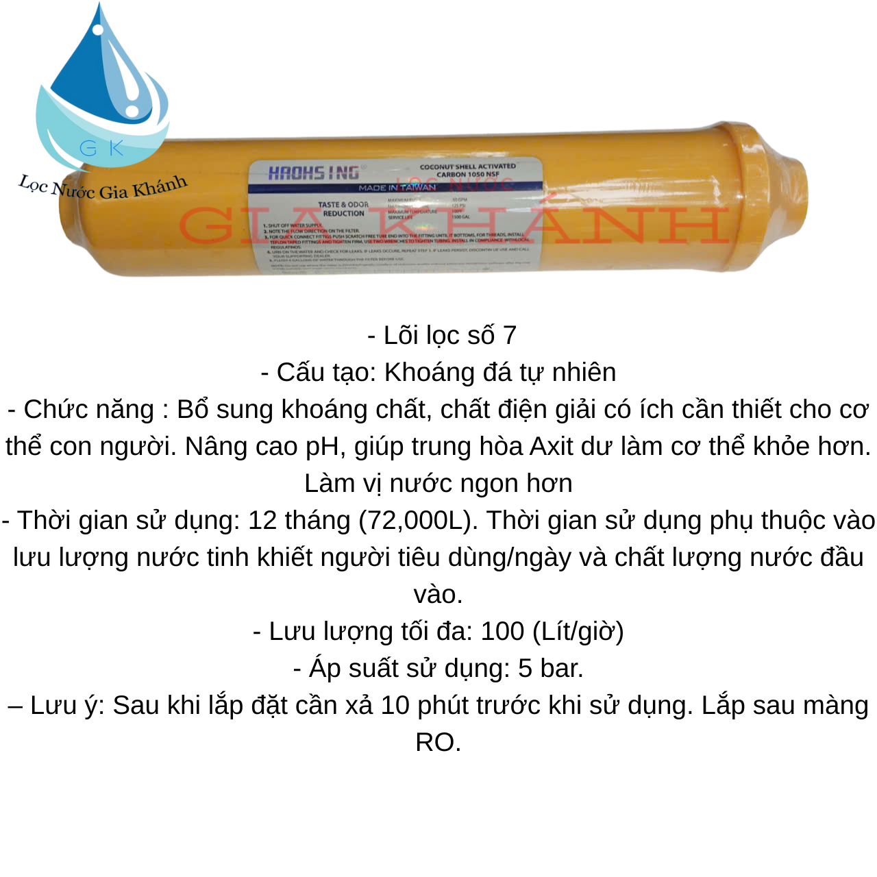 Combo 7 lõi lọc nước Haohsing 1-7 chính hãng