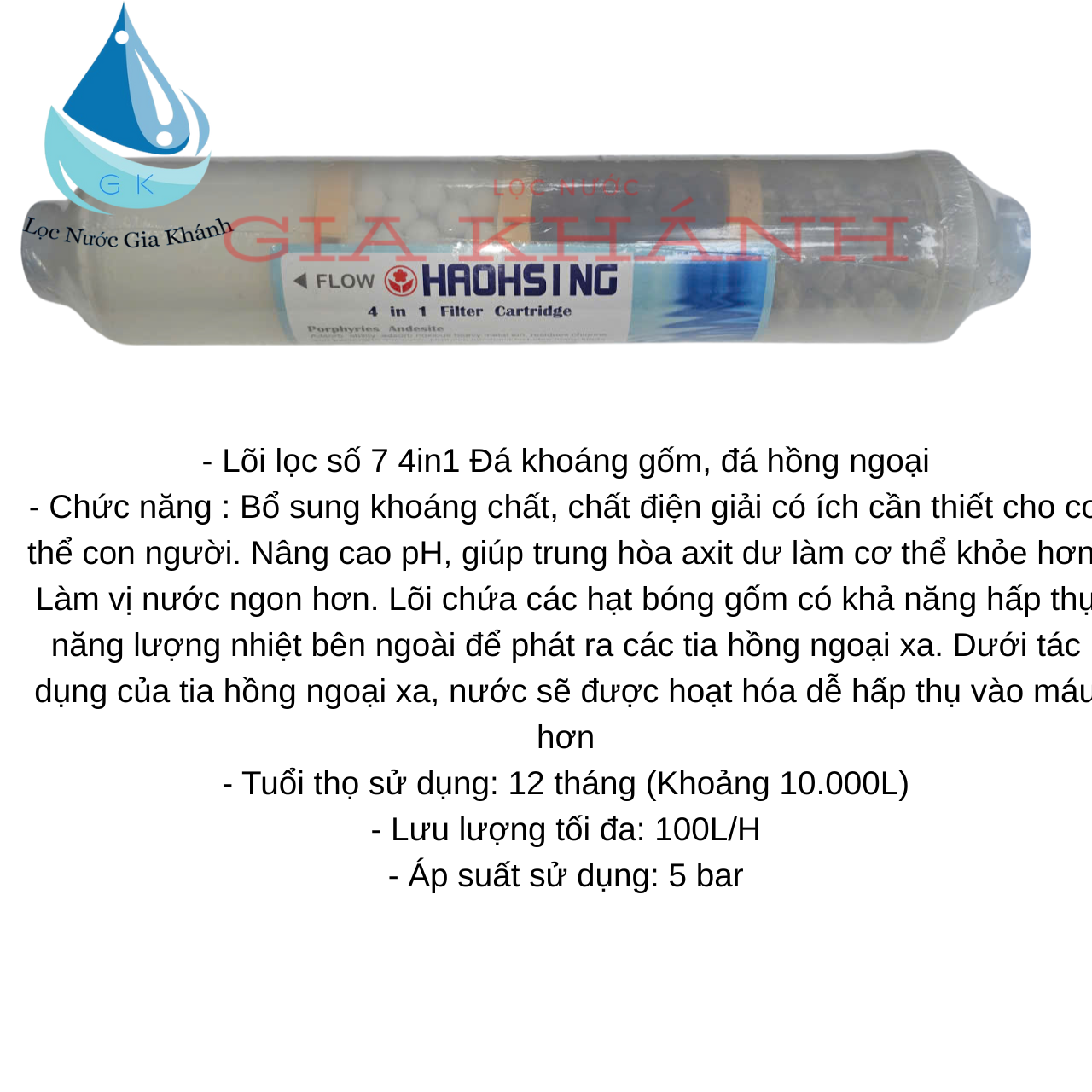 Combo 7 lõi lọc nước Haohsing 1-7 chính hãng