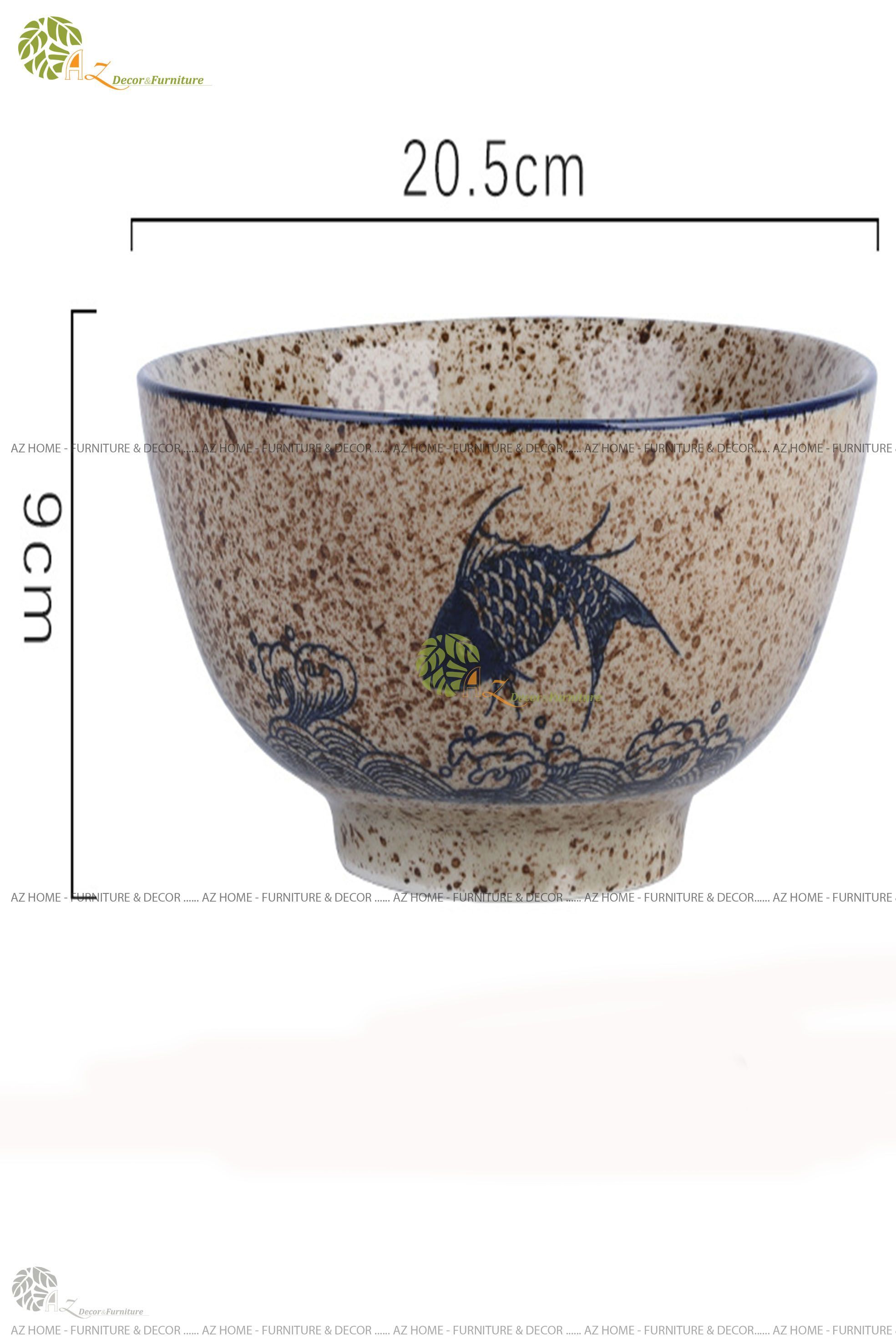 Tô canh to size 20cm cá nhật nâu