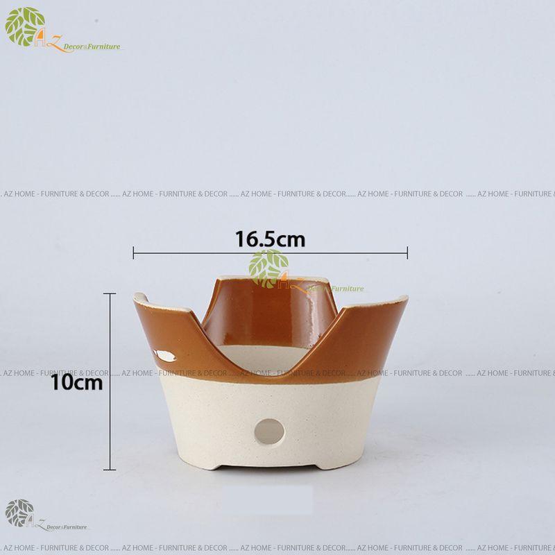 Bếp lò cười gốm cách nhiệt nâu