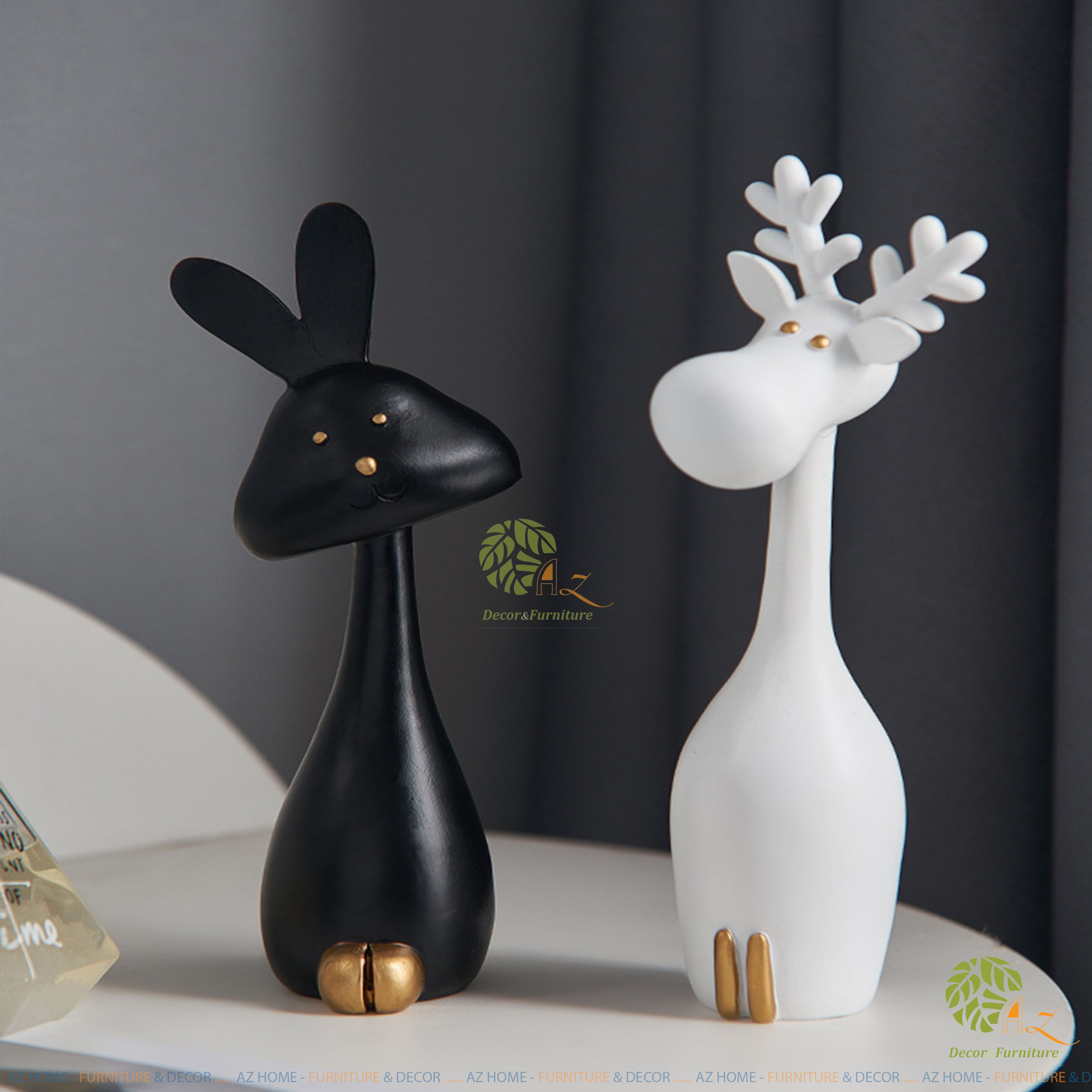 Tượng tuần lộc trắng 19.5cm