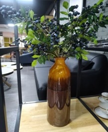 Bình gốm đất đỏ vàng nâu
