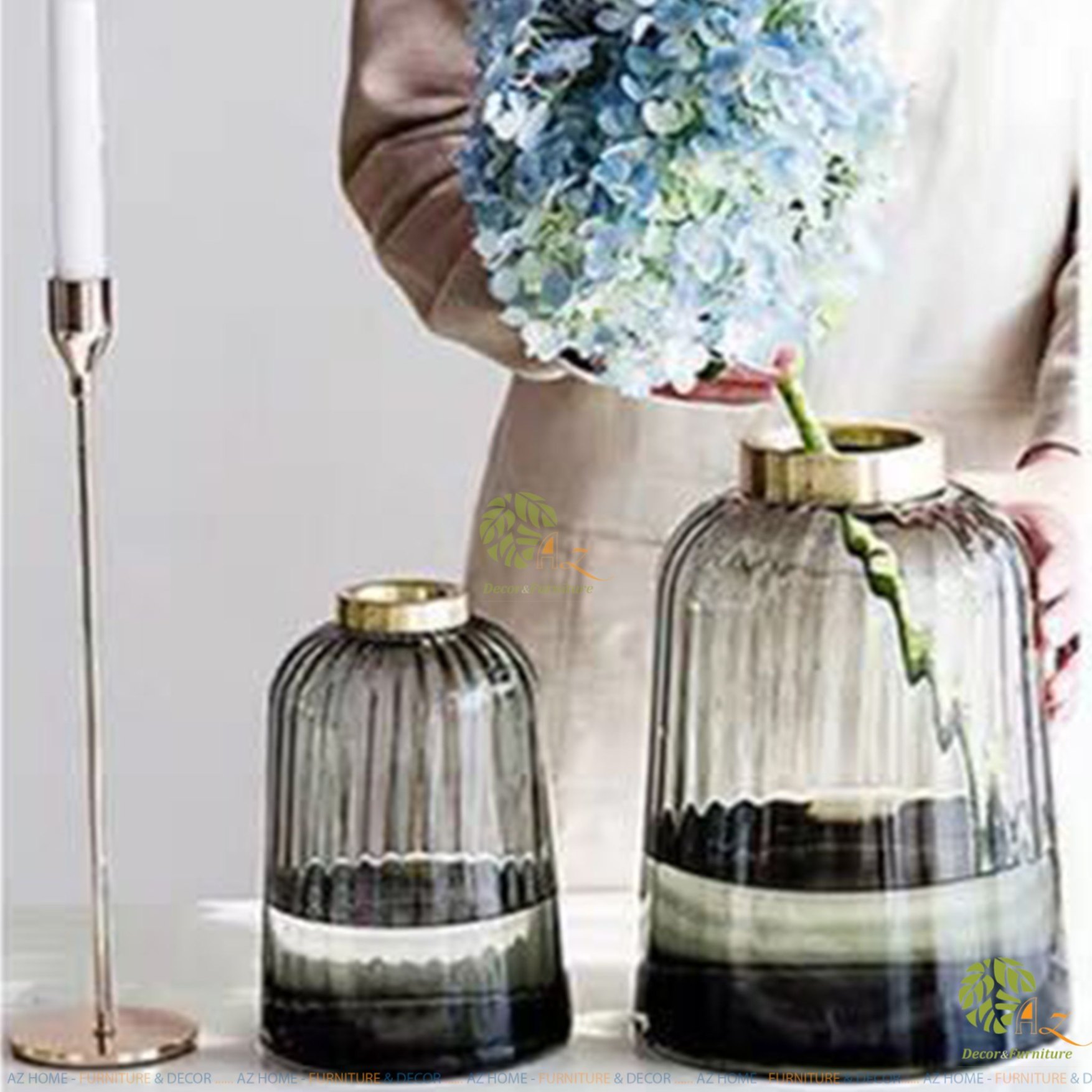 Bình smoke green 19cm