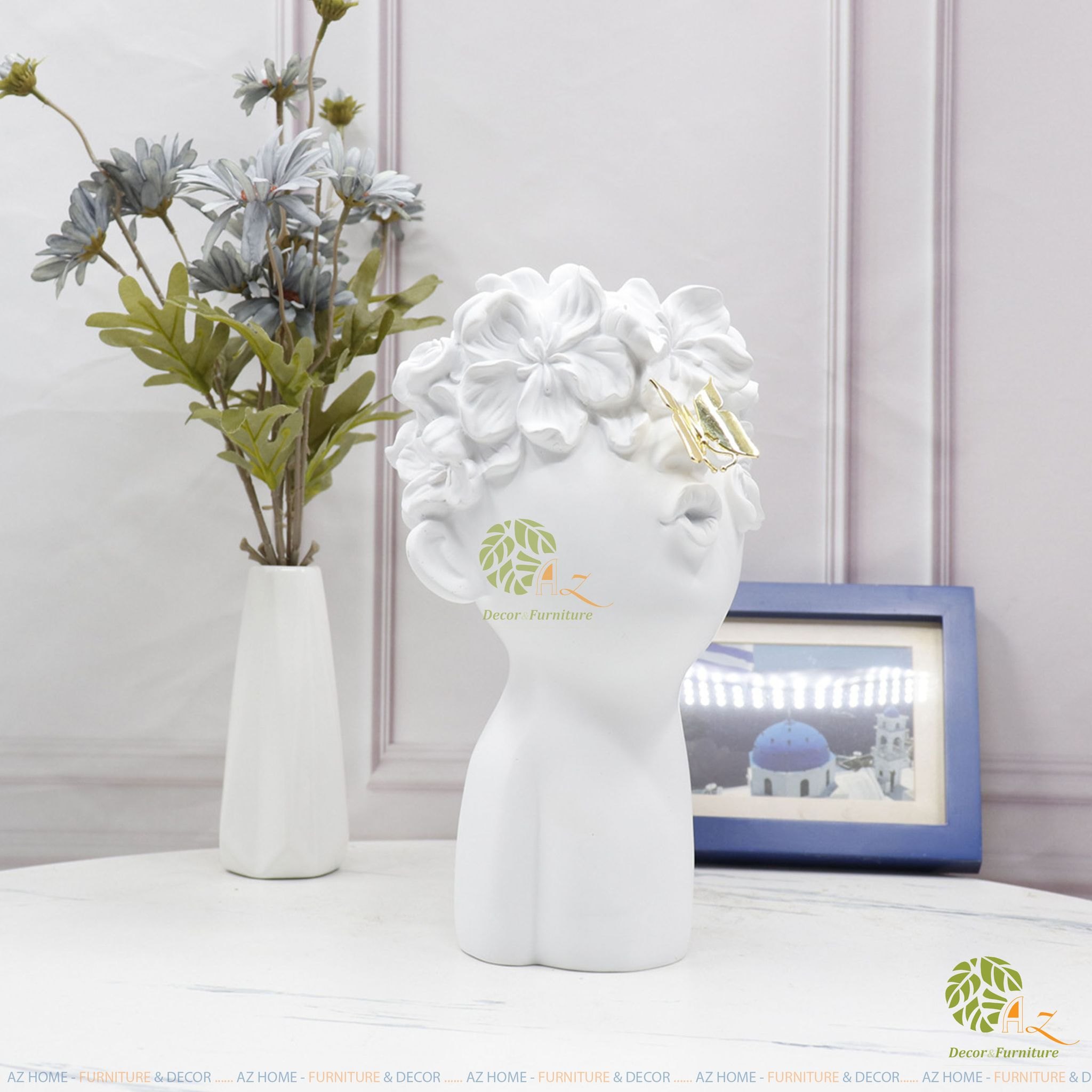 Tượng cô gái butterfly trắng
