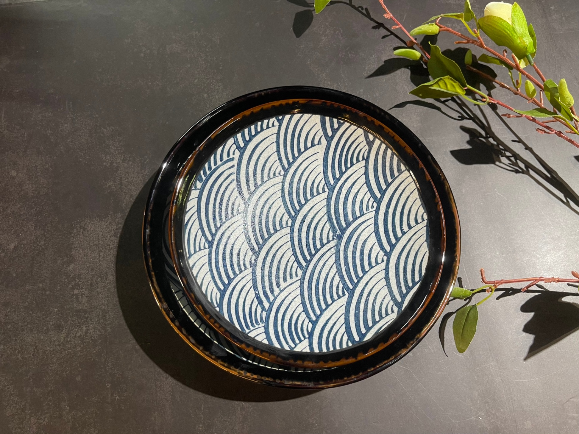 Đĩa tròn phẳng Sea Ripple 20cm