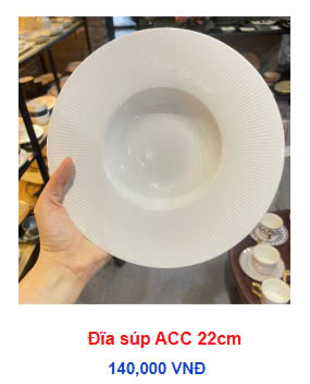 Đĩa súp ACC new 22cm