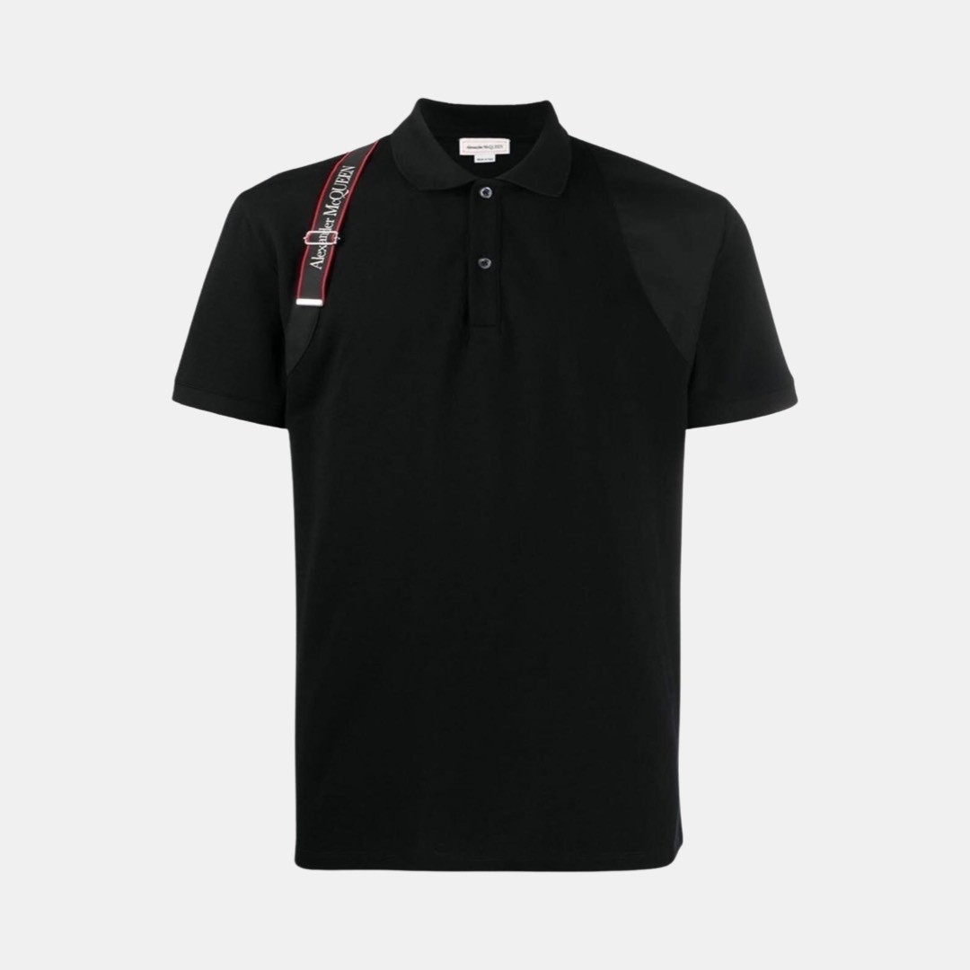 POLO ALEXANDER MCQUEEN ĐEN VẠT VAI 625245 QSX33 1000