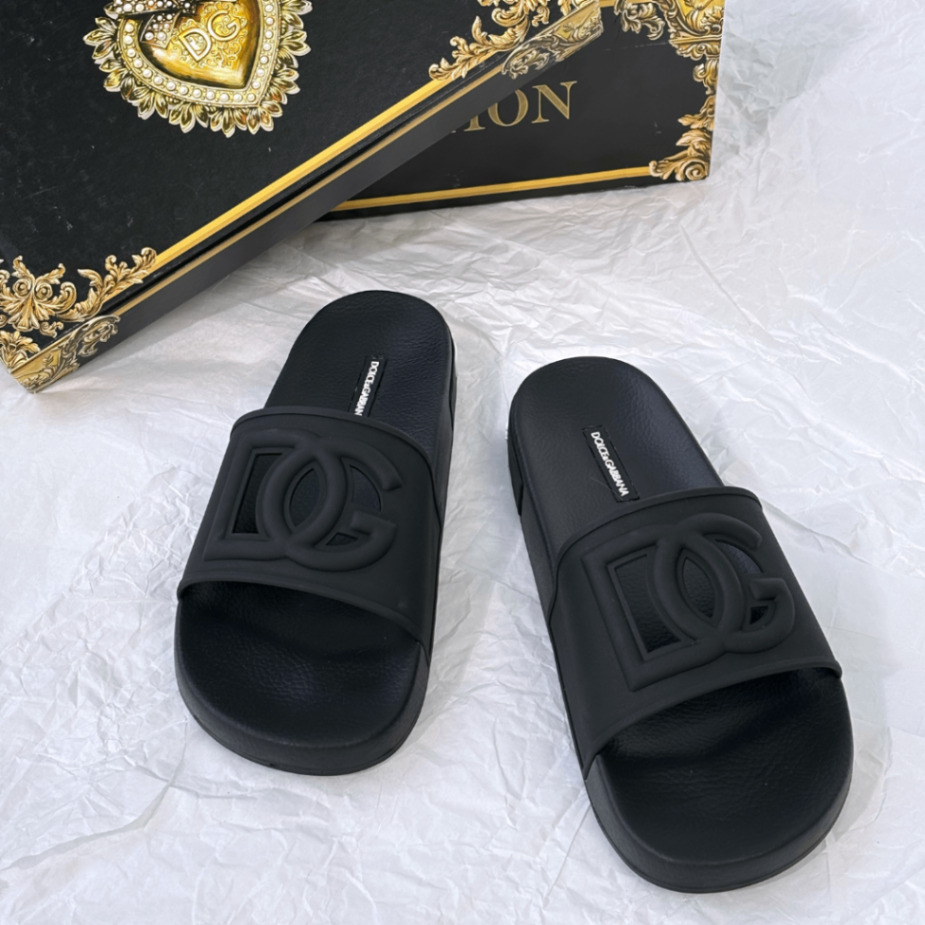 DÉP DOLCE ĐEN LỖ CHỮ CHẠY GÓT TRẮNG CW0143 B9S22 8B939